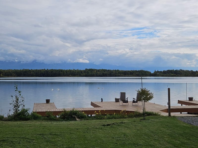 The private dock on Lake Lucille